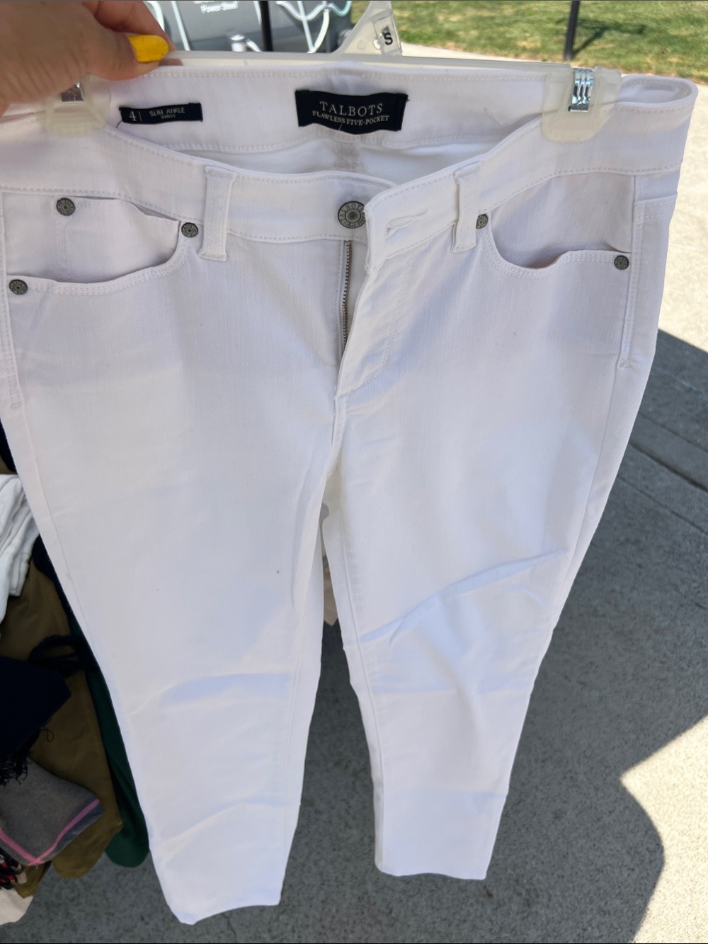 Talbots White Cropped Slim Ankle Jeans for Women